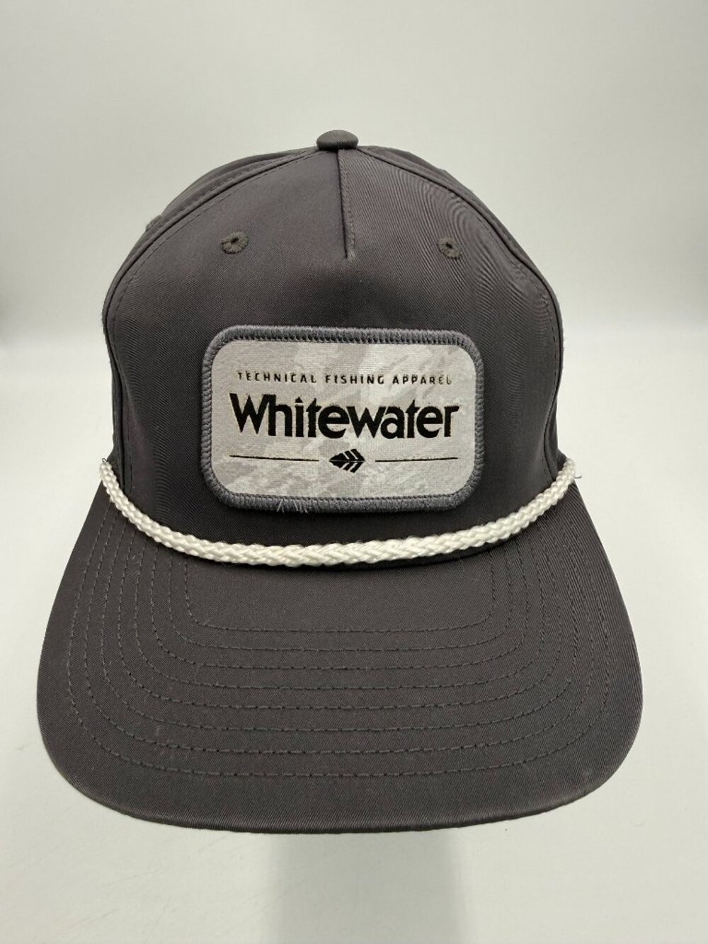 Whitewater Technical Fishing Apparel Hat Snapback One Size Adjustable Gray Cap
